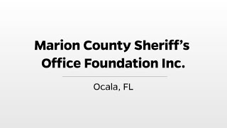 Marion County Sheriff's Office Foundation - WUFT's Greater Good