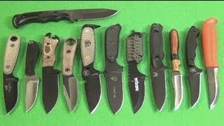 12 Small EDC and Survival Fixed Blade Knives