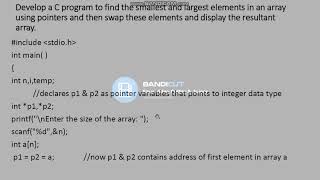 C Program to exchange smallest and largest elements in an array using pointers