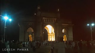 Gate of India with a night view and the Taj hotel ! Mumbai vibes📍