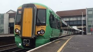 (HD) Brand New Southern Electrostar 377604 +  377609 leave Clapham Junction working 2L38 31.10.13