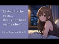 ASMR Girlfriend helps you sleep - Comforting Sleep Aid - (Rain Sounds)(Soft Voice)(f4m)