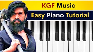 KGF Rocky BGM - With Easy Piano Tutorial | KGF Background Music
