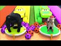 5 giant duck cartoon cow elephant tiger lion dinosaur paint wild animals crossing fountain animation