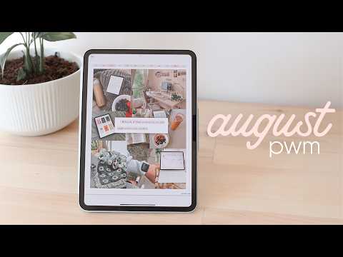 ️️ August Digital Plan with me in Goodnotes 6 | new planner, goals, vision boarding