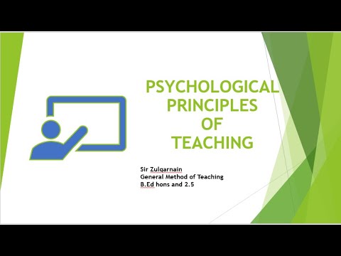 Lecture# 14: Psychological Principle Of Teaching || B.ed Hons. & 2.5 ...