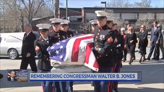 Hundreds pay respects to Congressman Walter B. Jones at Greenville funeral