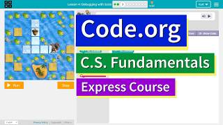 Code.org Express Lesson 2.3 Debugging in Maze | Tutorial with Answers | Course C Lesson 4.3