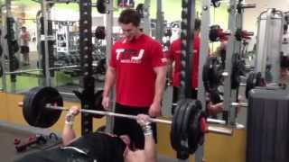 MassiveJoes.com - Steve Mills Strength Training - 160kg (350lbs) Bench Press Powerlifting Power