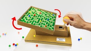 How to Make Board Game Marble Labyrinth with Control Handles