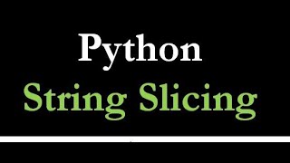 10.3 Python String Slicing | In Tamil | 2020