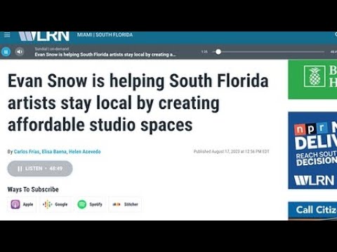 Zero Empty Spaces Co Founder Evan Snow Interviewed On Wlrn Npr S