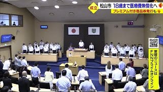 松山市議会閉会　１８歳までの医療費無償化やプレミアム付商品券など可決【愛媛】 (23/06/29 19:00)