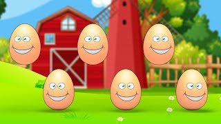 Learning colors - Colorful eggs on a farm Учим цвета-Разноцветные яйца на ферме | LimeAndToys