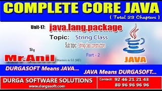Core Java - java.lang.package - String class constructors Part-2