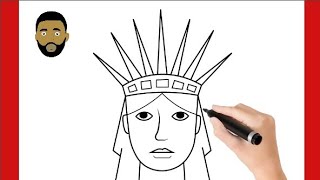 Learn How To Draw Statue of liberty / アメリカ合衆国で自由の女神を描く方法
