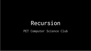 Java CP Lesson 7: Recursion