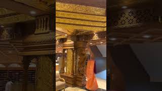 Golden Temple look in interior decor:மீனாட்சி கல்யாணம்,தூணில் யாளி: PSR Silks: 100' road, Coimbatore