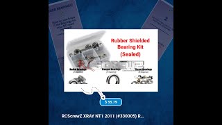 Get 15% Off on RCScrewZ XRAY NT1 2011 (#330005) Rubber Shielded Bearing Kit - xra125r