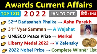 Awards & Honours 2022 Current Affairs| January To October | Awards Current Affairs 2022 | Indologus