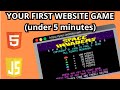 Your first GAME using HTML and JS (under 5 minutes) | SPACE INVADERS BEGINNER TUTORIAL
