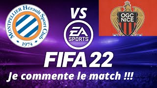 Montpellier vs Nice 28eme journée de ligue 1 FIFA 22 PS5 commentateur spécial