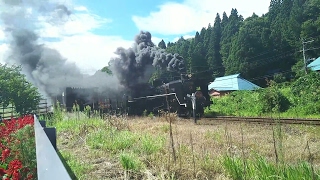 SL磐越物語号会津若松行き 日出谷駅発車 まさかの2時間遅れ❗ 2016/8/20