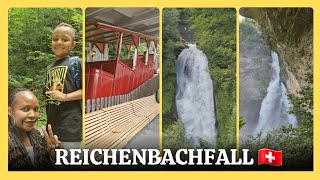 BEAUTIFUL WATERFALL IN SWITZERLAND 📍REICHENBACHFALL . #switzerland #tourism