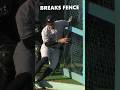 Aaron Judge BREAKS fence making catch