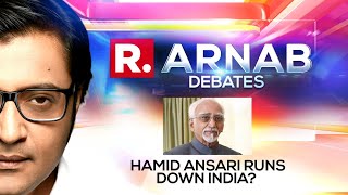 Former VP Hamid Ansari Spinning India's Democratic Virtue Into A Vice? | Arnab Debates