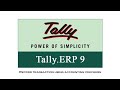 Record transaction using accounting vouchers in Tally ERP9 I Voucher entries