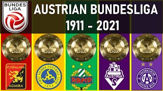 AUSTRIAN BUNDESLIGA • ALL WINNERS 1911 - 2021