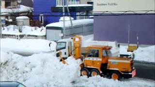 2013 12 26年末の排雪作業　芦別道路維持組合