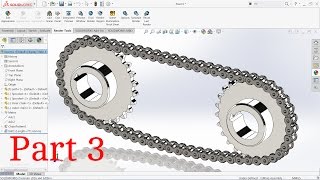 Solidworks tutorial chain and Sprocket Part3