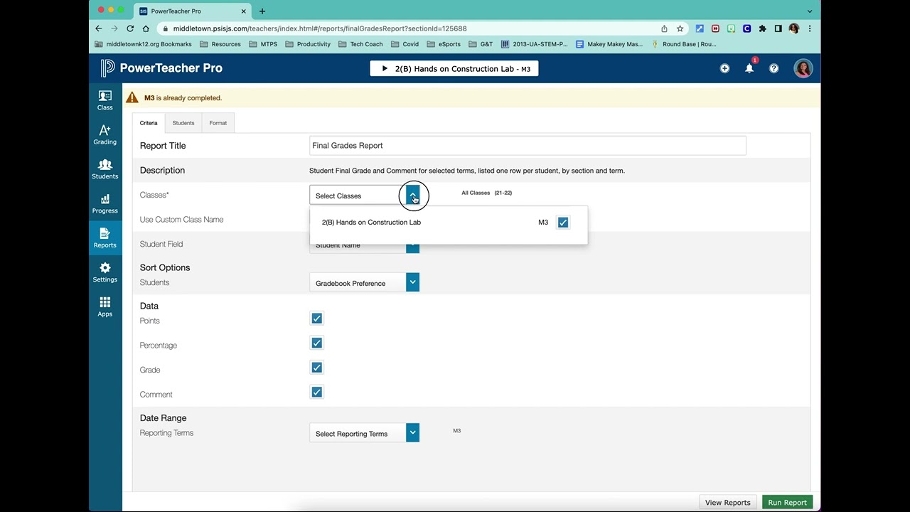 How To Print Grades From PowerSchool - YouTube