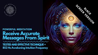 Connect To Your Spirit Guide, Unlock Psychic Communication, Guided Meditation (Black Screen Version)