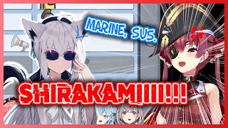 Marine snaps at Fubuki over Among Us accusations! Senchou RAGE! [Eng Sub/Hololive]