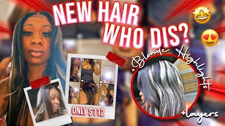 Quick AFFORDABLE LAYERED AMAZON WIG INSTALL 🤩😍| *only $112* | +blonde highlights