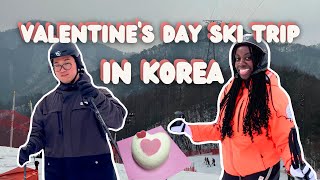 Korea Vlog│First time skiing + trip with my Korean in laws ❤️🗻