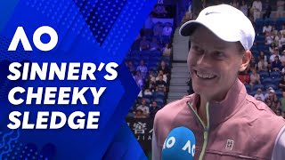 Jannik Sinner's cheeky dig at coach after dominant win: 2024 Australian Open Post-Match | WWOS
