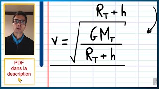 📝PDF | COMPÉTENCE | Déterminer l'expression de la vitesse (gravitation) | 3