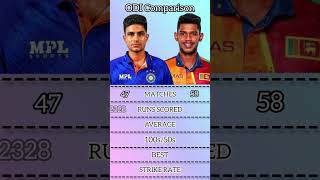 Pathum Nissanka vs Shubman Gill ODI Comparison #cricket #shorts