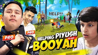 Helping Piyush Bhai @piyushjocgaming to Get Booyah in Free Fire ✌ Tonde Gamer