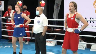 Kielce 2021 Semifinals (W64kg) AMINEVA Azaliia (RUS) vs TERESZCZAK Wkitoria Agnieszka (POL)