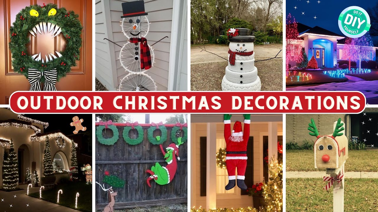 111 DIY Outdoor Christmas Decorations Ideas: Porch, Front Yard - YouTube