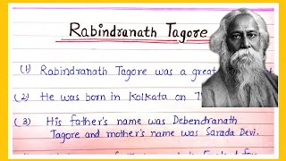 10 Lines on Rabindranath Tagore/अंग्रेजी में रवीन्द्रनाथ टैगोर निबंध#essay#rabindranathtagore