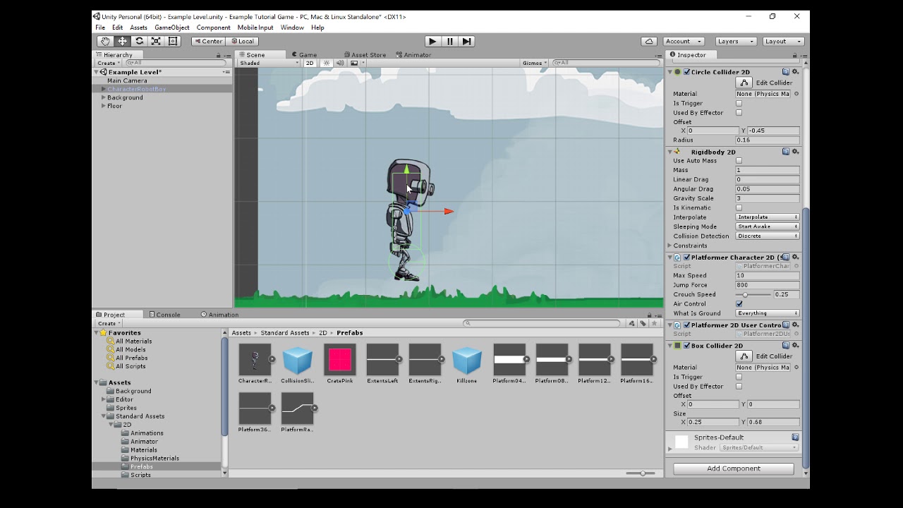 2D GAME PRODUCTION Box Colliders - YouTube