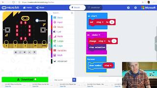 MakeCode for micro:bit - Step Counter