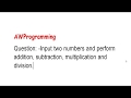Question and solution to input two numbers and add,subtract,multiply and divide them[Java]