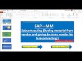 SAP MM-: Subcontracting (Buying material from vendor and giving to same vendor for Subcontracting )